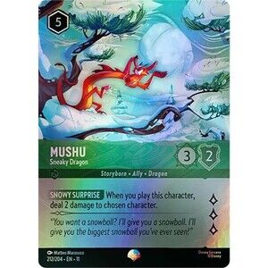 Lorcana Winterspell - 212/204 Mushu - Sneaky Dragon - Epic